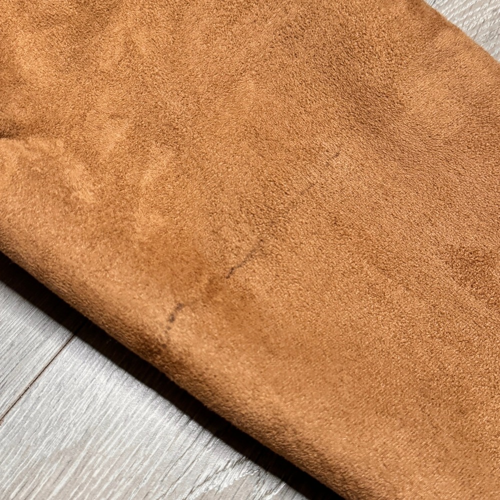 Universal Thread Sherpa Lined Suede Jacket Brown Womens Medium M - Picture 11 of 11